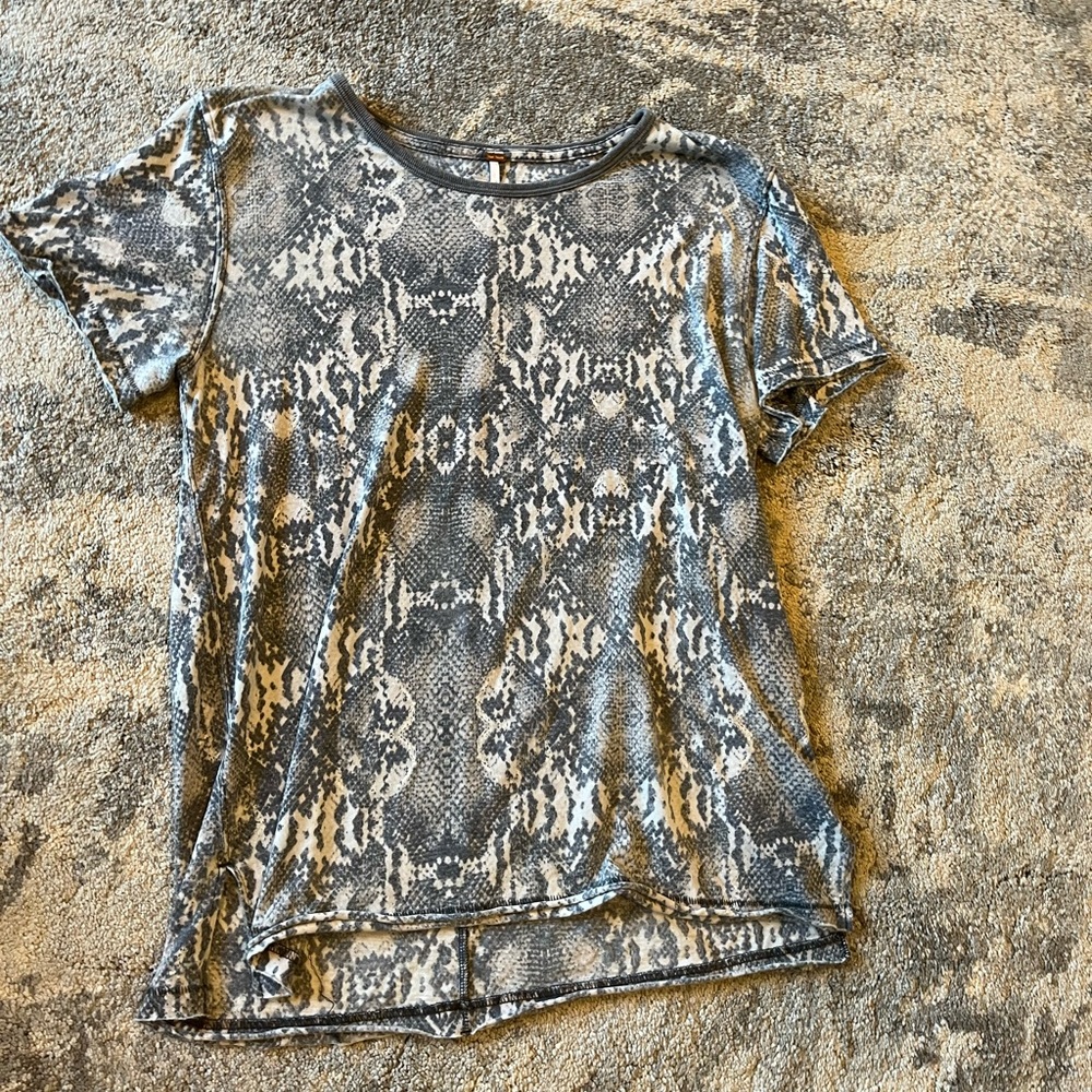 Free people snakeskin tee